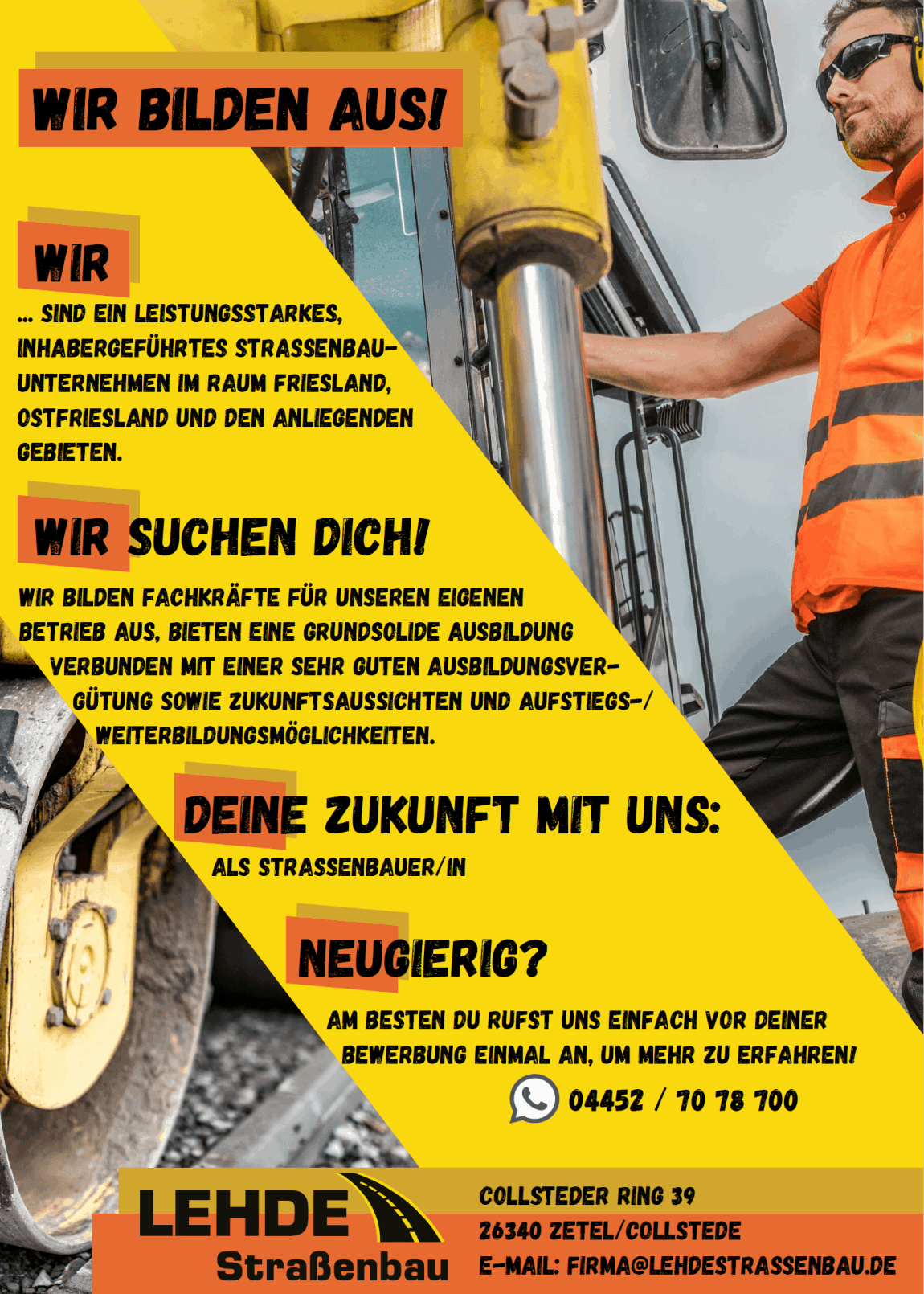 Ausbildung Strassenbau Lehde Bockhorn